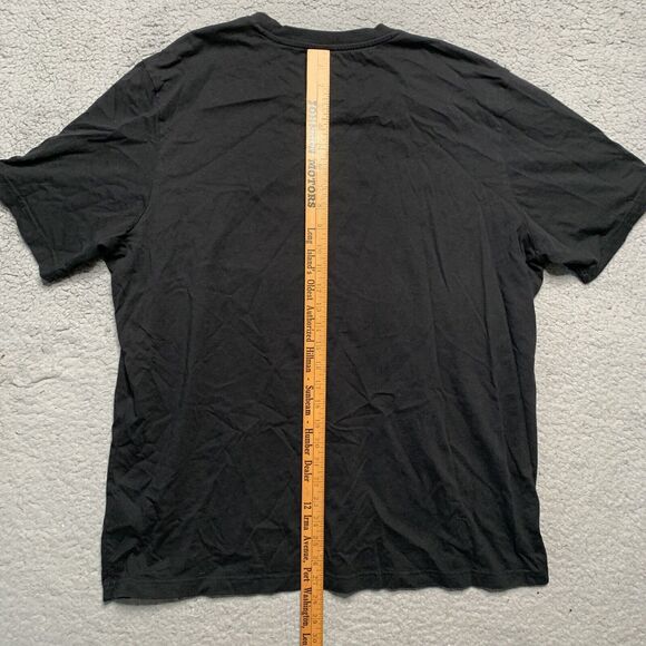 Adidas Men's XL T-shirt Recycled Big Logo Black Cotton S/S Size Extra Large - Picture 8 of 9